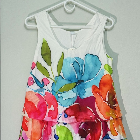 Tops - Vibrant Floral Tiered Top